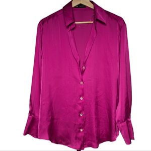 Zara silk button down blouse